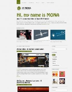 JA Mona v1.0 - a template of the personal blog for Joomla