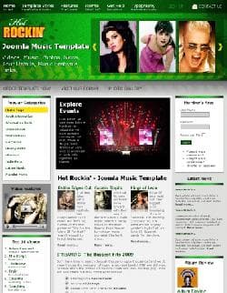 Hot Rockin v1.6 - a musical template for Joomla