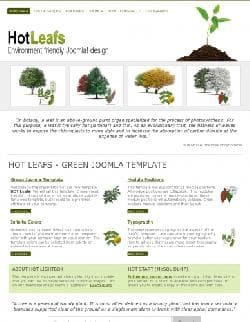  Hot Leafs v1.6 - шаблон сайта о растениях для Joomla 