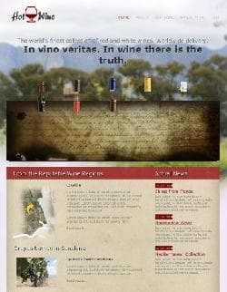 Hot Wine v2.5 - шаблон сайта о вине для Joomla