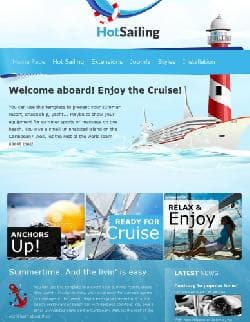  Hot Sailing v1.0 - website template about sea travel (Joomla) 