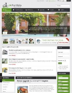 JA Portfolio v2.5.6 - a template of the website of search of the real estate for Joomla