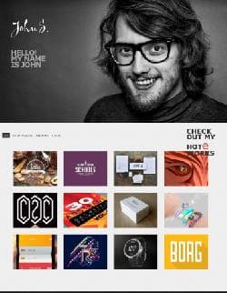 GK John v3.23 - a template of a one-page portfolio for Joomla