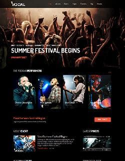 Shaper Vocal v2.1 - шаблон сайта рок группы (Joomla)