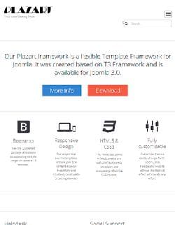 TZ Plazart Blank v1.5 - a free template for Joomla