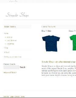JB Simple Shop v1.1 - simple template of online store for Joomla