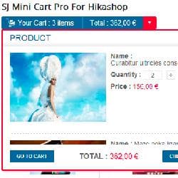 SJ Mini Cart Pro for HikaShop v1.2.0 - basket of goods for Hikashop