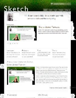  JB Sketch v1.0.9 - Joomla blog template with green grass 