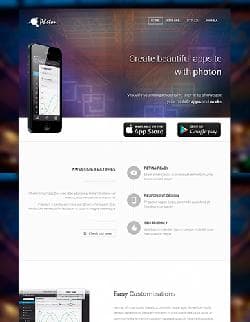 TX Photon v1.2 - the website of a mobile application under Joomla