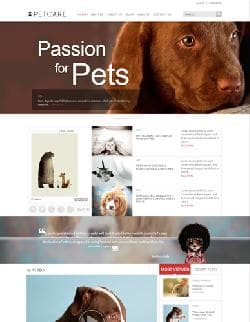 JUX Petcare v1.0.2 - a website template about animals