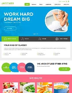 JM Fitness v1.02 - fitness a template for the website on Joomla