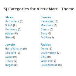 SJ Categories for VirtueMart v3.1.0 - the module of conclusion of categories