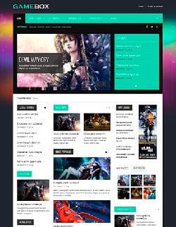 VT GameBox v1.2 - a template of the game website on Joomla