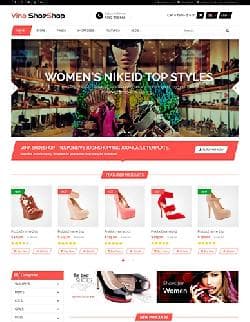 Vina ShoeShop v1.2 - шаблон интернет магазина обуви для Joomla