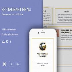  JUX 3D Restaurant Menu v1.0.3 - красивое 3d меню для ресторана 