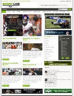 YJ Sportline v1.0.1 - a template of the sports website for Joomla