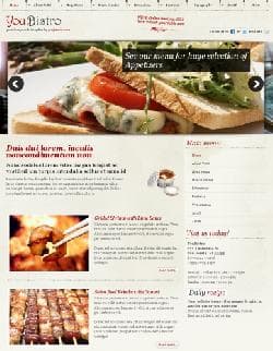 YJ Youbistro v1.0.3 - a culinary template for Joomla