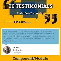 TC Testimonials v - the module of conclusion of responses for Joomla
