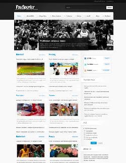 YJ YouSporter v1.0.1 - a sports template for Joomla