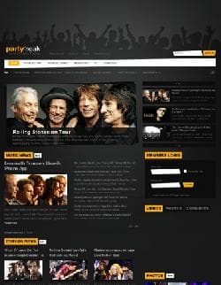 GK Partyfreak v2.8 - шаблон сайта о поп звездах для Joomla