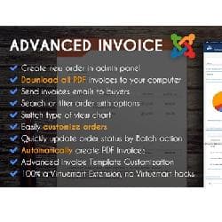  Advanced Invoices PRO v editor accounts for Virtuemart 3 