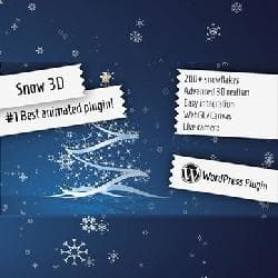 Snow 3D – Christmas Plugin v1.0.2 - New Year&#039;s registration of the website on Wordpress