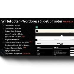  WP leFooter v2.1 - empowerment of the footer on Wordpress 