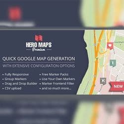 Hero Maps Premium Responsive Google Maps Plugin v2.0.10 - addition of Google Maps of maps on Wordpress