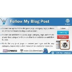 Follow My Blog Post WordPress Plugin v1.7.3 - creation of a subscription for the blog for Wordpress