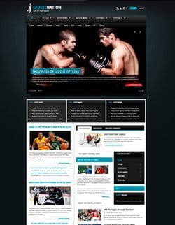 S5 Sports Nation v1.0 - a template of the sports website for Joomla