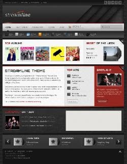 YOO Streamline v1.0.9 - a template of the musical blog for Joomla