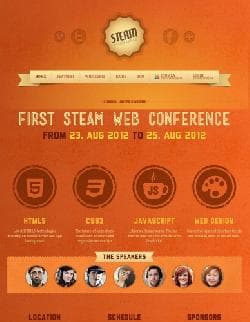 YOO Steam v1.0.5 WARP 6.4.9 - a conference website template for Joomla