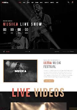 TZ Musika v1.4 - премиум шаблон для сайта музыкальной группы