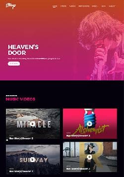 JS Strings v1.5 - premium template for a site about music 