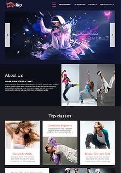 VT HipHop v1.2 - a premium of a template of the website of studio of dance