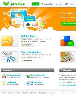 JA Erica v1.4.2 - a template in web 3.0 style for Joomla
