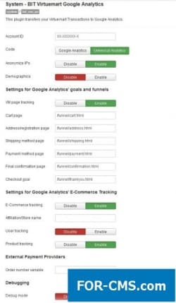 BIT Virtuemart Google Analytics