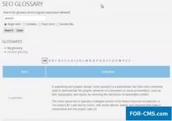 SEO Glossary - creation of multilingual dictionaries