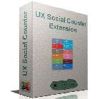 JUX Social Counter Extension v1.0.1 - buttons social networks for Joomla