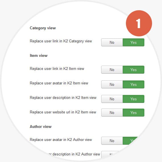 Jomsocial integration of K2